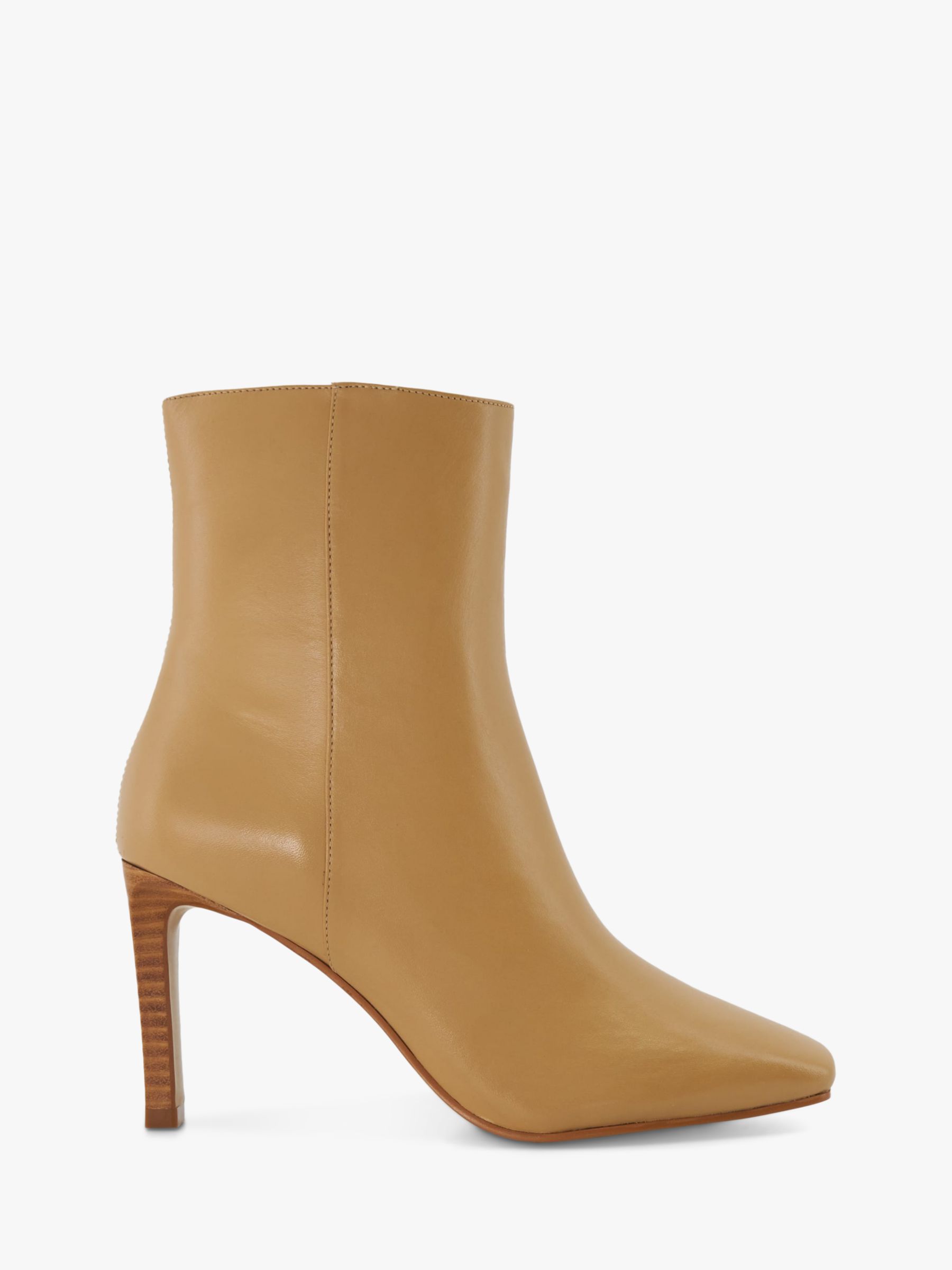 Women's Leather Ankle Boots, Low Ankle Boots, Camel Ankle Boots