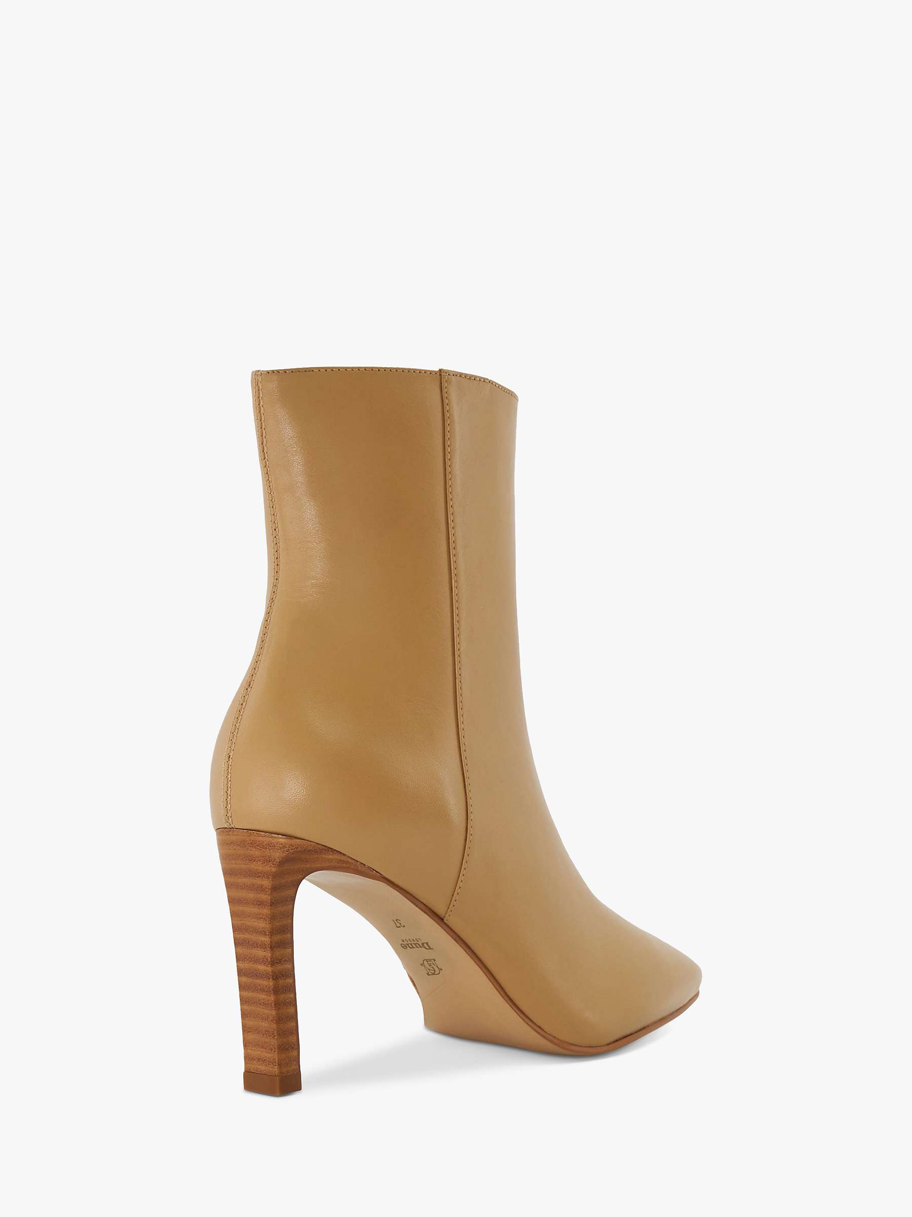 Buy Dune Oxygen Leather Ankle Boots, Camel Online at johnlewis.com