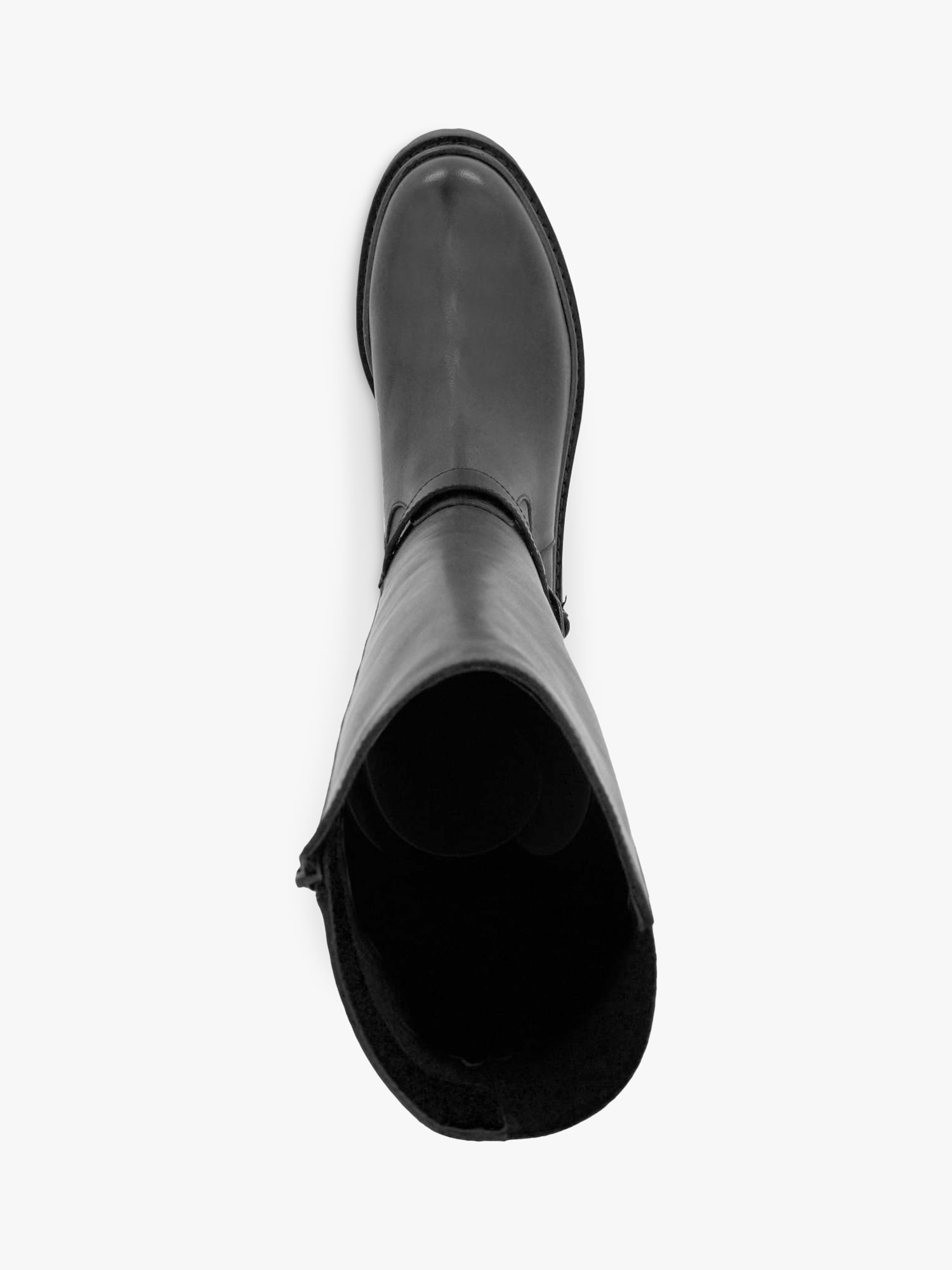 Dune Teller Leather Knee High Boots, Black, 4