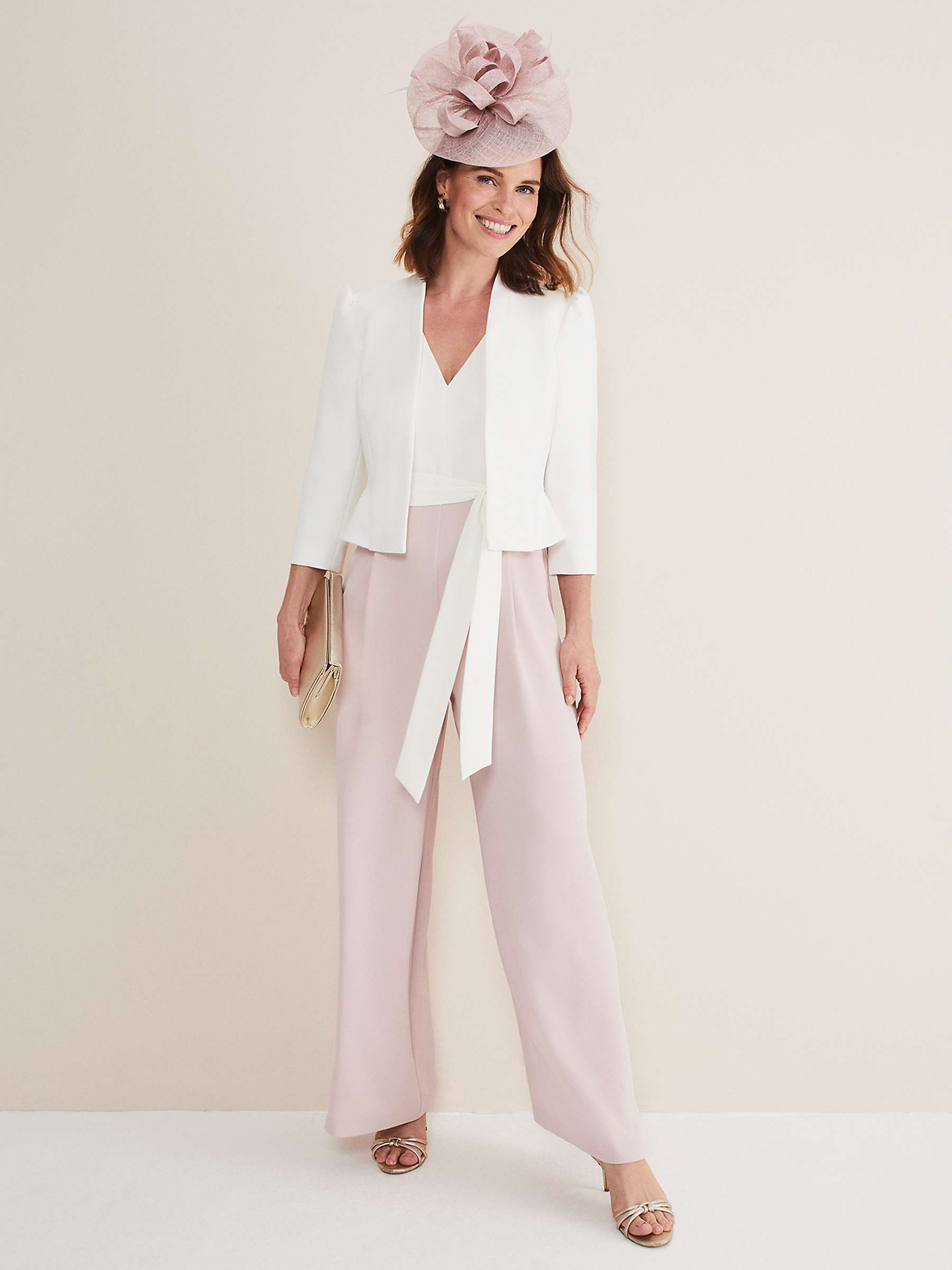 Buy Phase Eight Kallie Frill Sleeve Wide Leg Jumpsuit Online at johnlewis.com