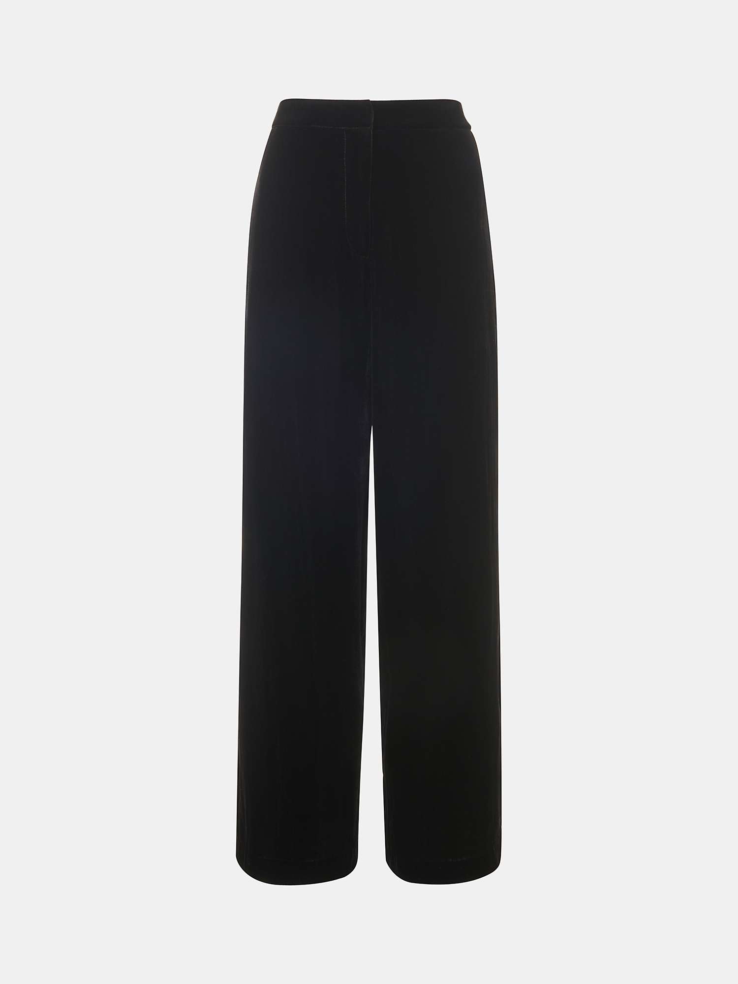 Buy Whistles Petite Full Length Velvet Trousers, Black Online at johnlewis.com