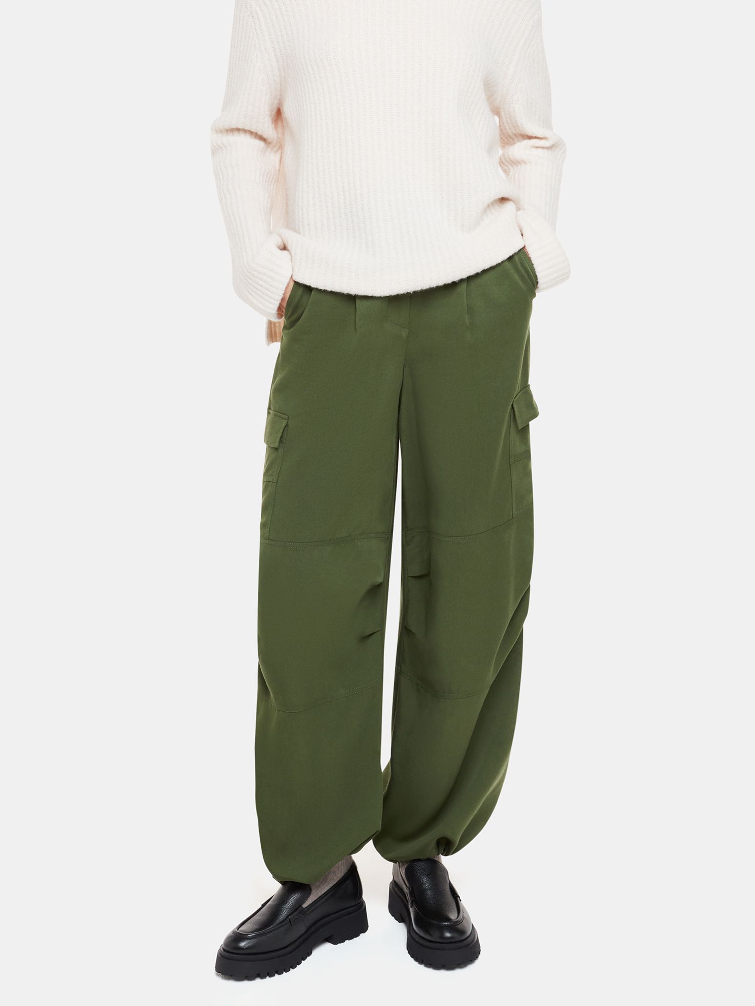 Buy Whistles Grace Luxe Cargo Trousers Online at johnlewis.com