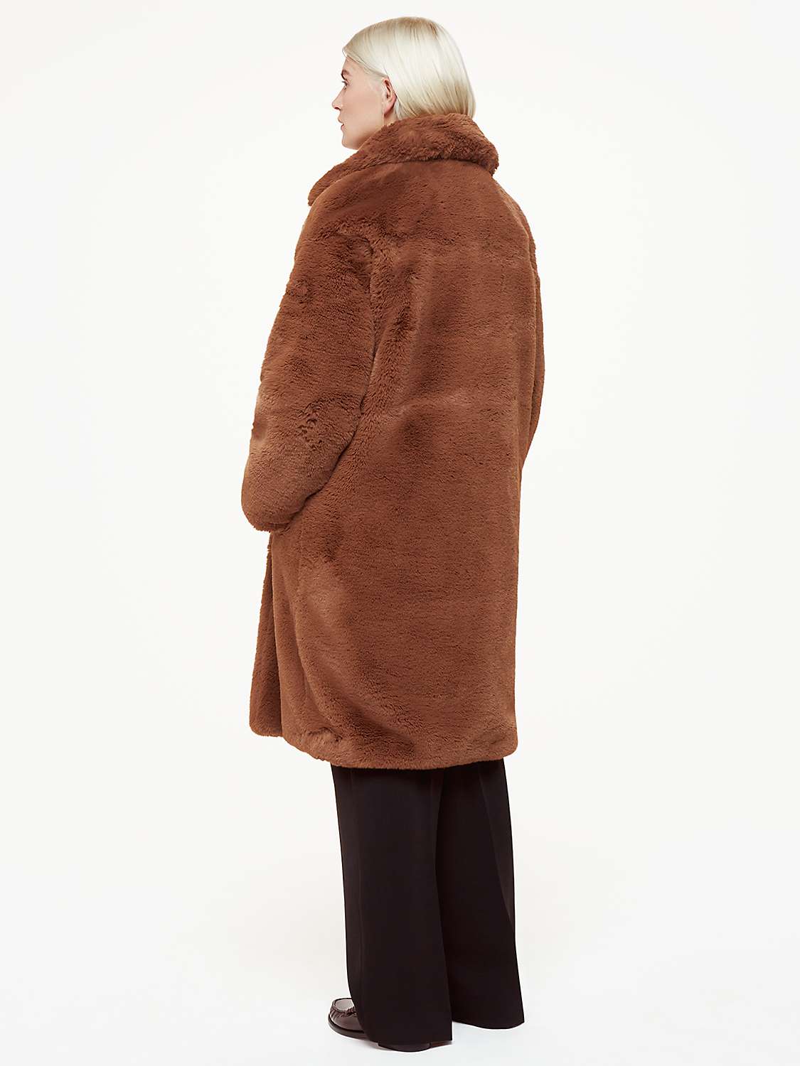 Buy Whistles Petite Teddy Faux Fur Coat, Brown Online at johnlewis.com