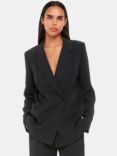 Whistles Jade Crepe Tux Blazer, Black