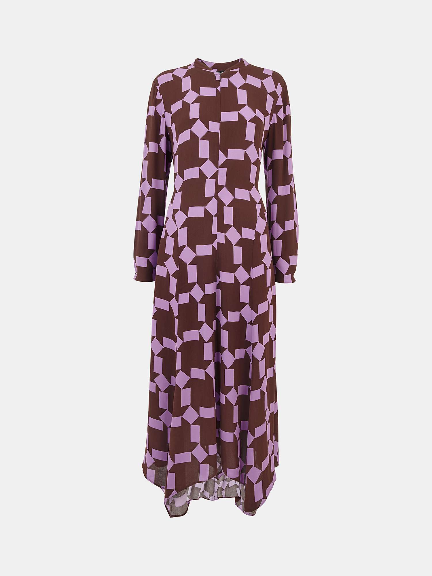 Buy Whistles Spun Check Midi Dress, Purple/Multi Online at johnlewis.com