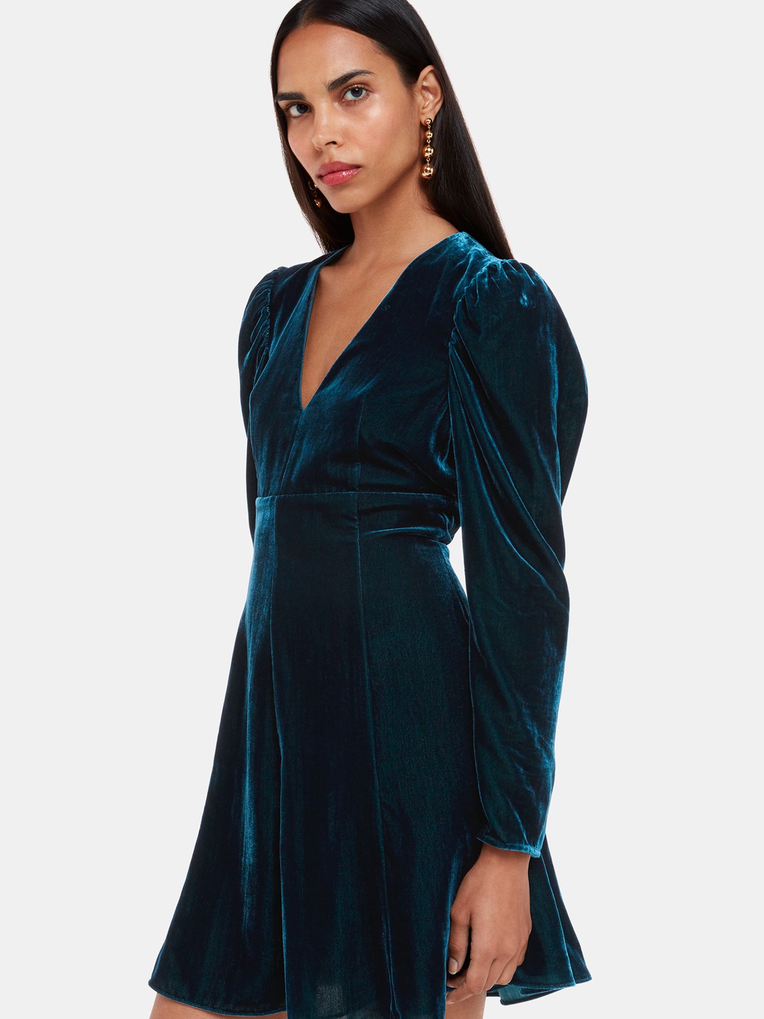 Whistles velvet sale dress