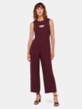 Whistles Harley Cut Out Jumpsuit, Burgundy, Burgundy
