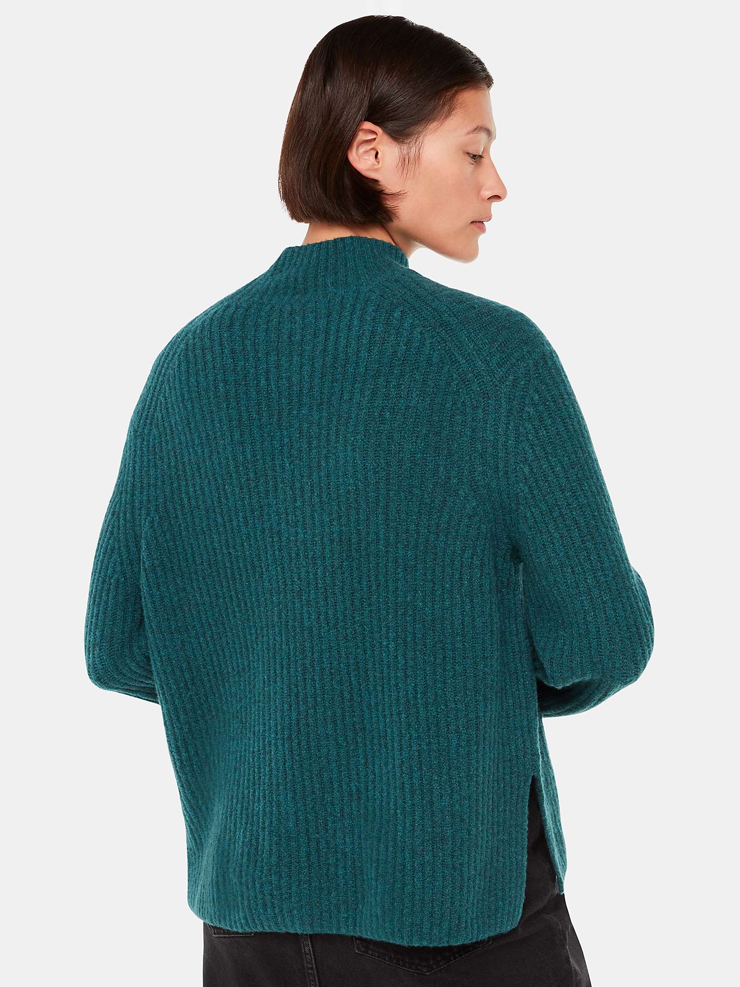 Buy Whistles Wool Mix Ribbed Funnel Neck Jumper Online at johnlewis.com