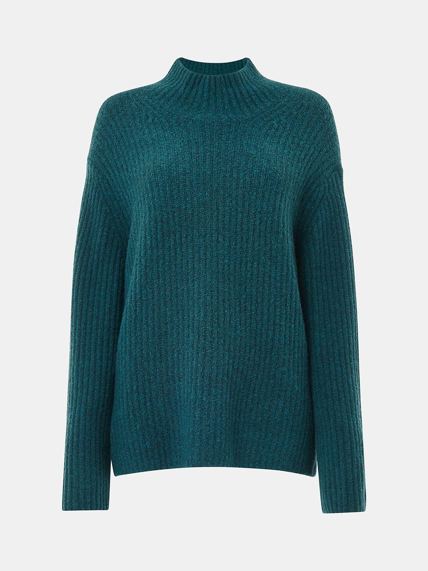 Buy Whistles Wool Mix Ribbed Funnel Neck Jumper Online at johnlewis.com