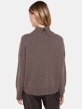 Whistles Wool Roll Neck Jumper, Chocolate