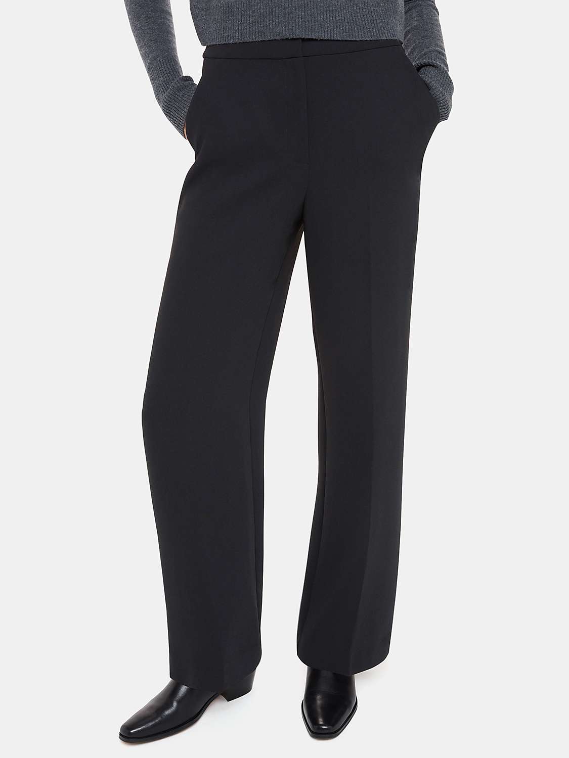 Buy Whistles Ultimate Full Length Trousers, Black Online at johnlewis.com