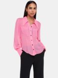 Whistles Penelope Long Sleeve Shirt, Pink, Pink