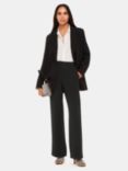 Whistles Satin Side Stripe Tux Trousers, Black