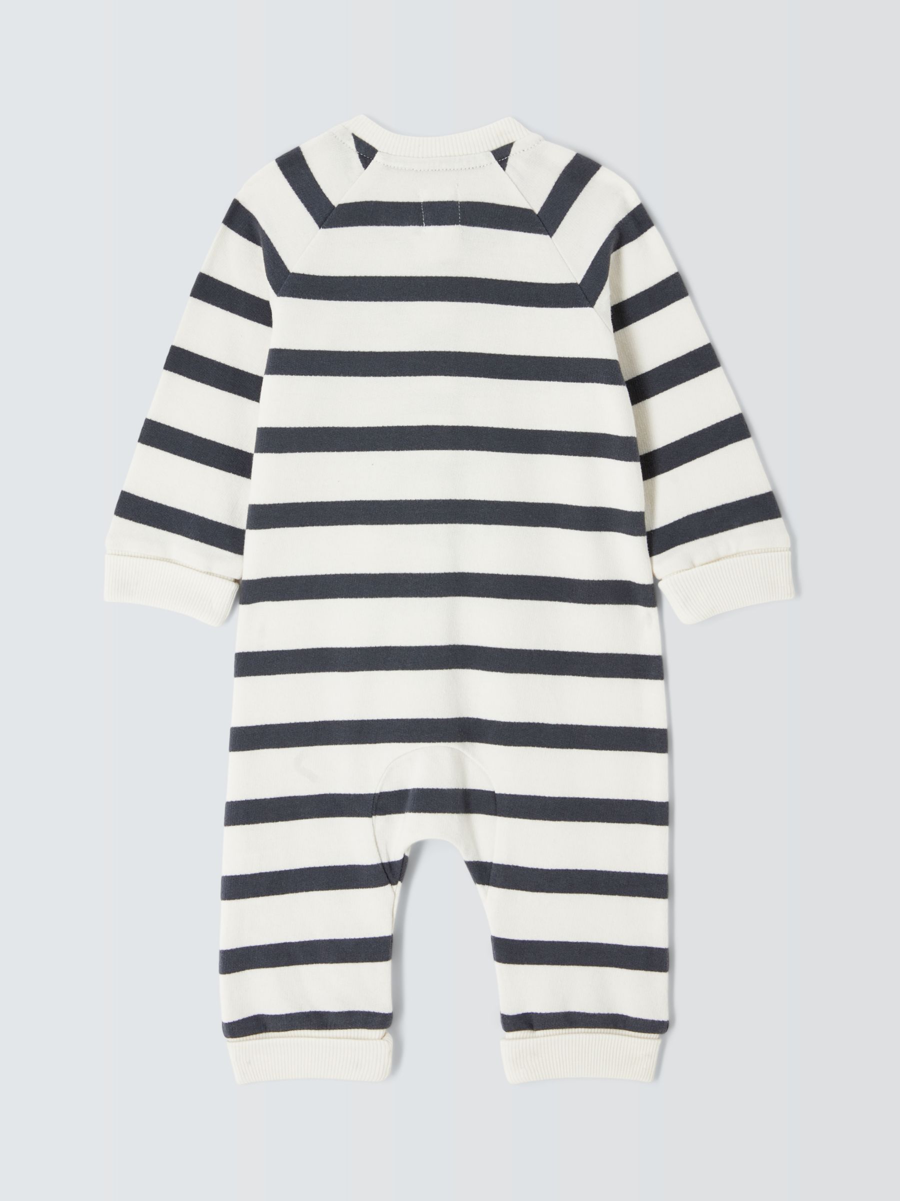John Lewis Baby Stripe Romper, Multi, 6-9 months