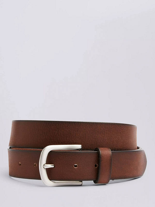 Moss Casual Leather Belt, Brown
