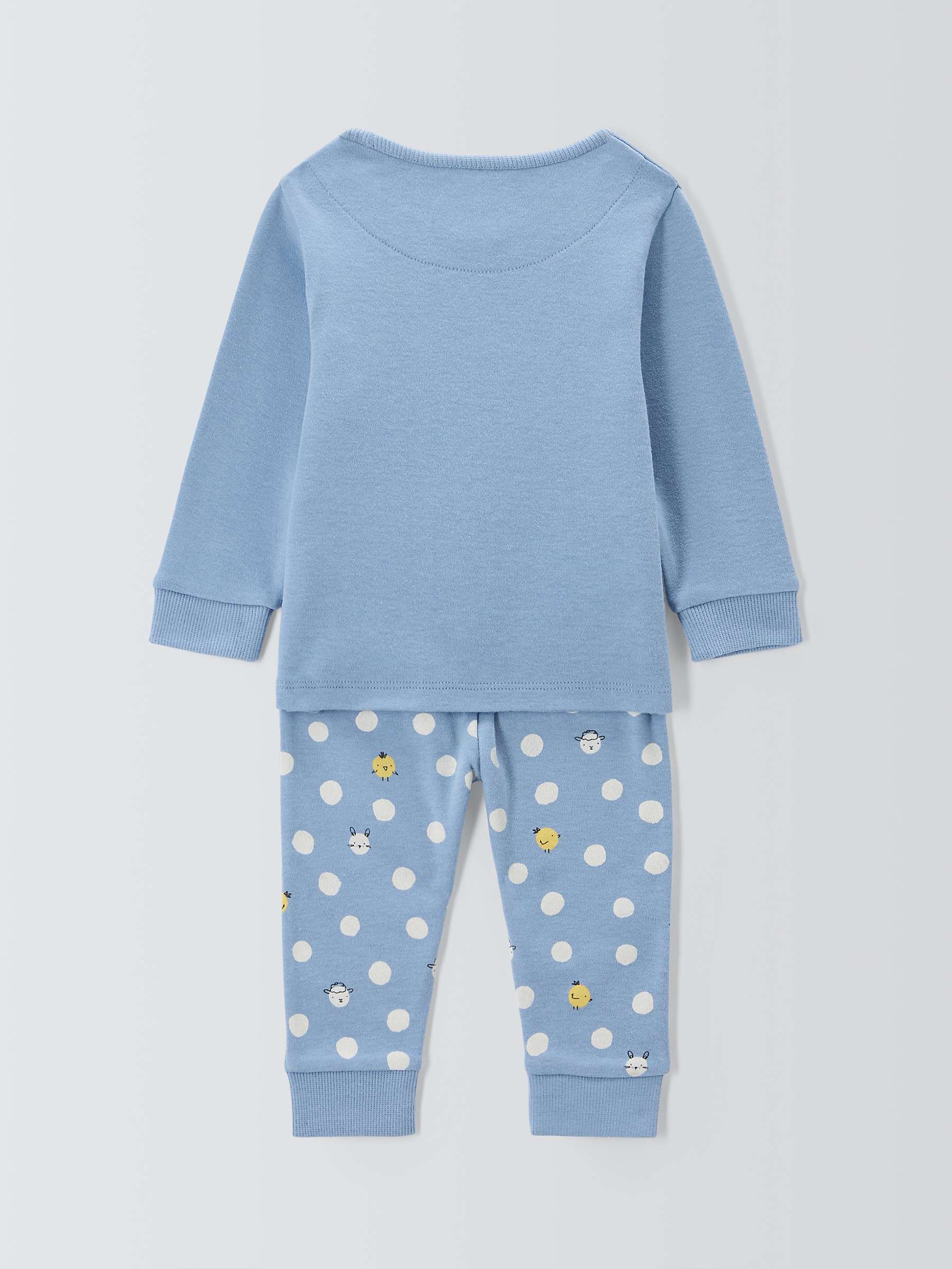 Buy John Lewis Baby Applique Easter Pyjamas, Blue Online at johnlewis.com