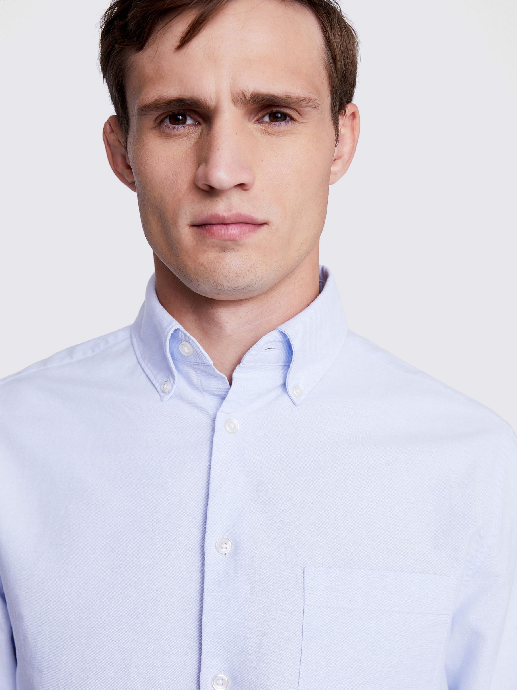 Moss Washed Oxford Shirt, Blue at John Lewis & Partners