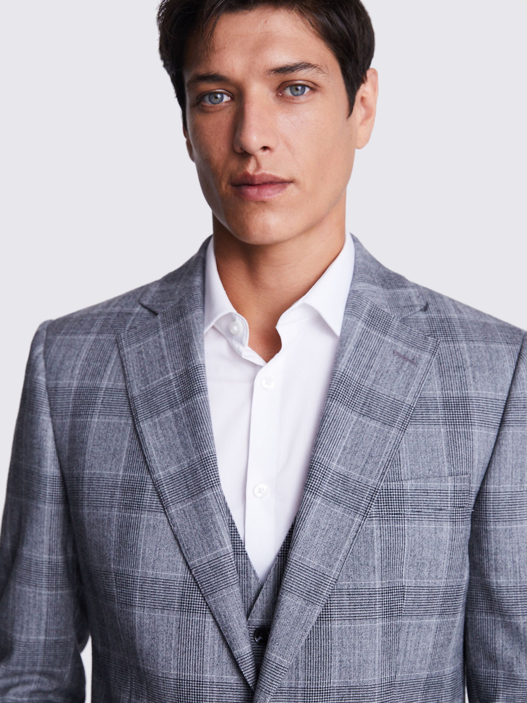 Buy Moss Wool Blend Checked Tailored Fit Suit Jacket, Multi Online at johnlewis.com