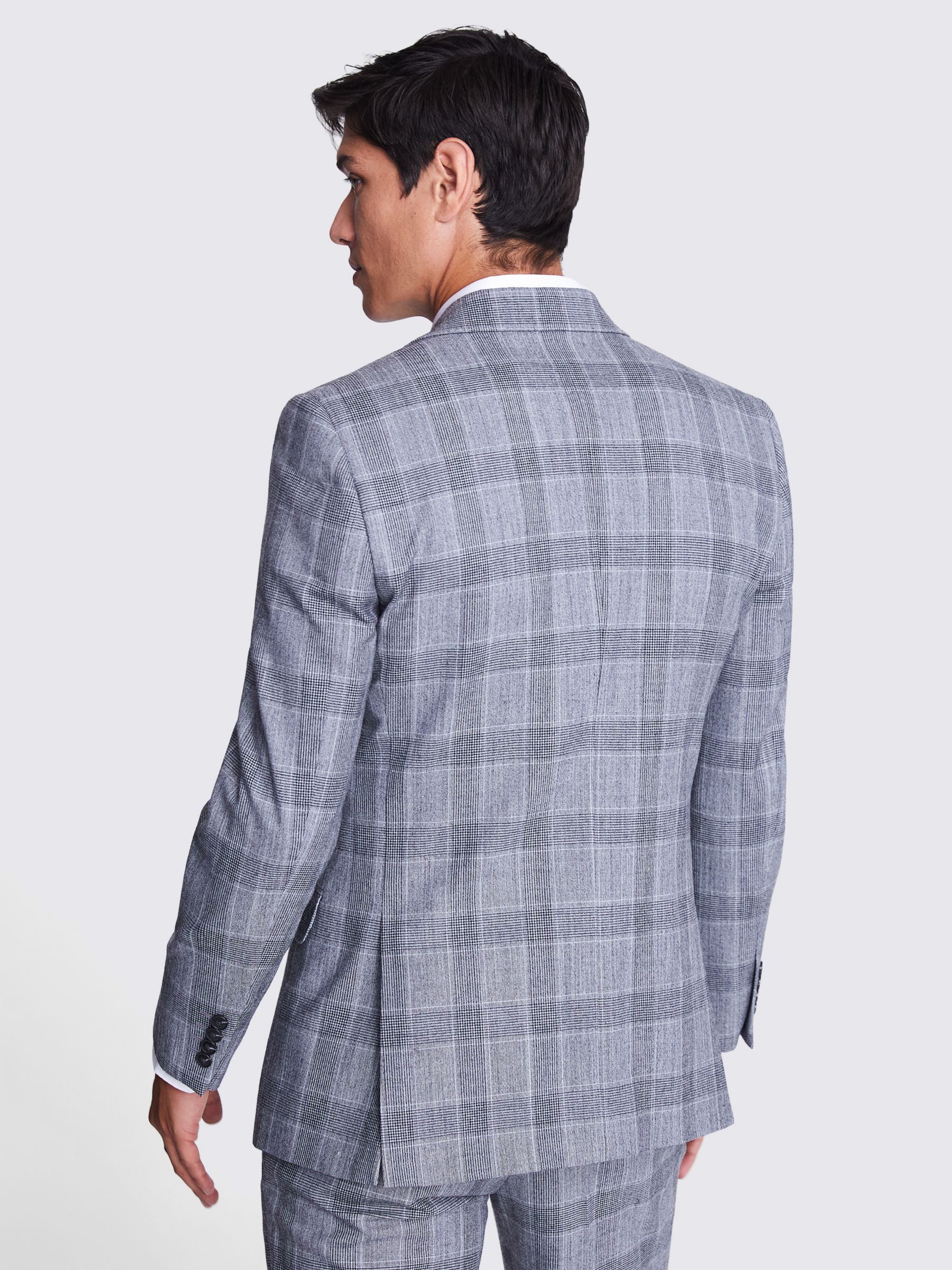 Moss Wool Blend Checked Tailored Fit Suit Jacket, Multi, 42R