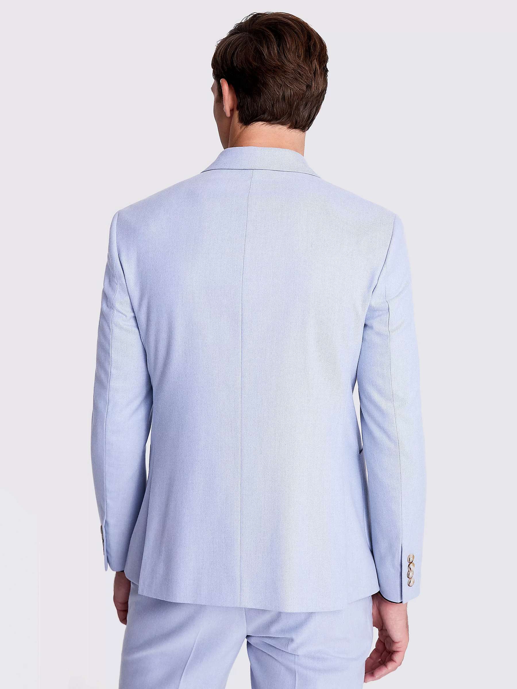 Buy Moss Slim Fit Double Breasted Flannel Suit Jacket, Blue Online at johnlewis.com
