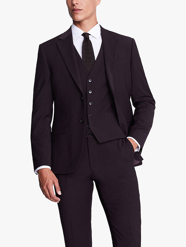 DKNY Slim Fit Wool Blend Suit Jacket, Claret