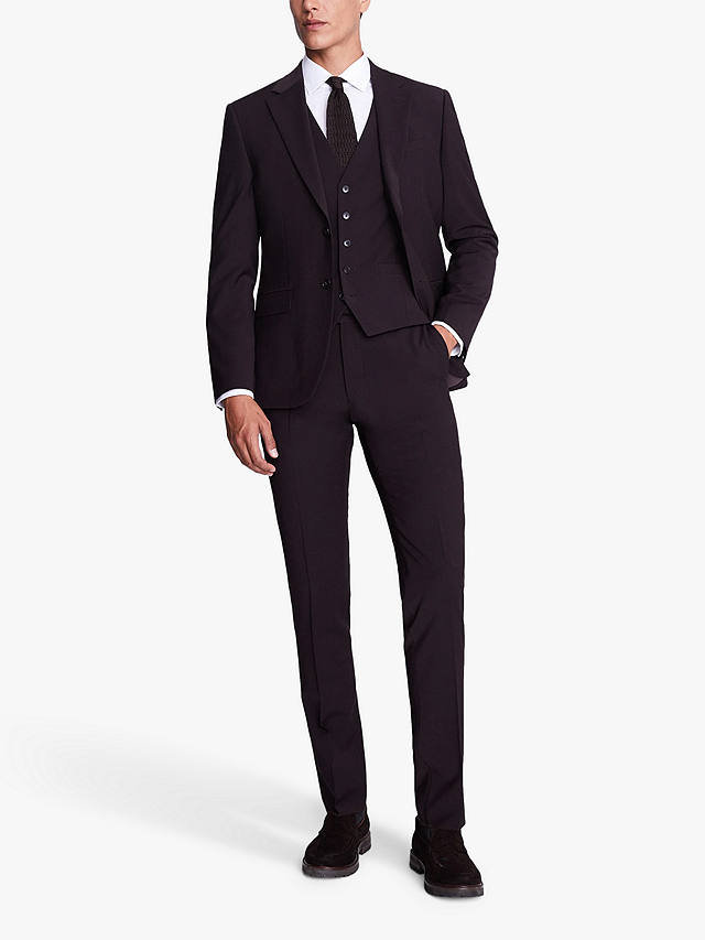 DKNY Slim Fit Wool Blend Suit Jacket, Claret