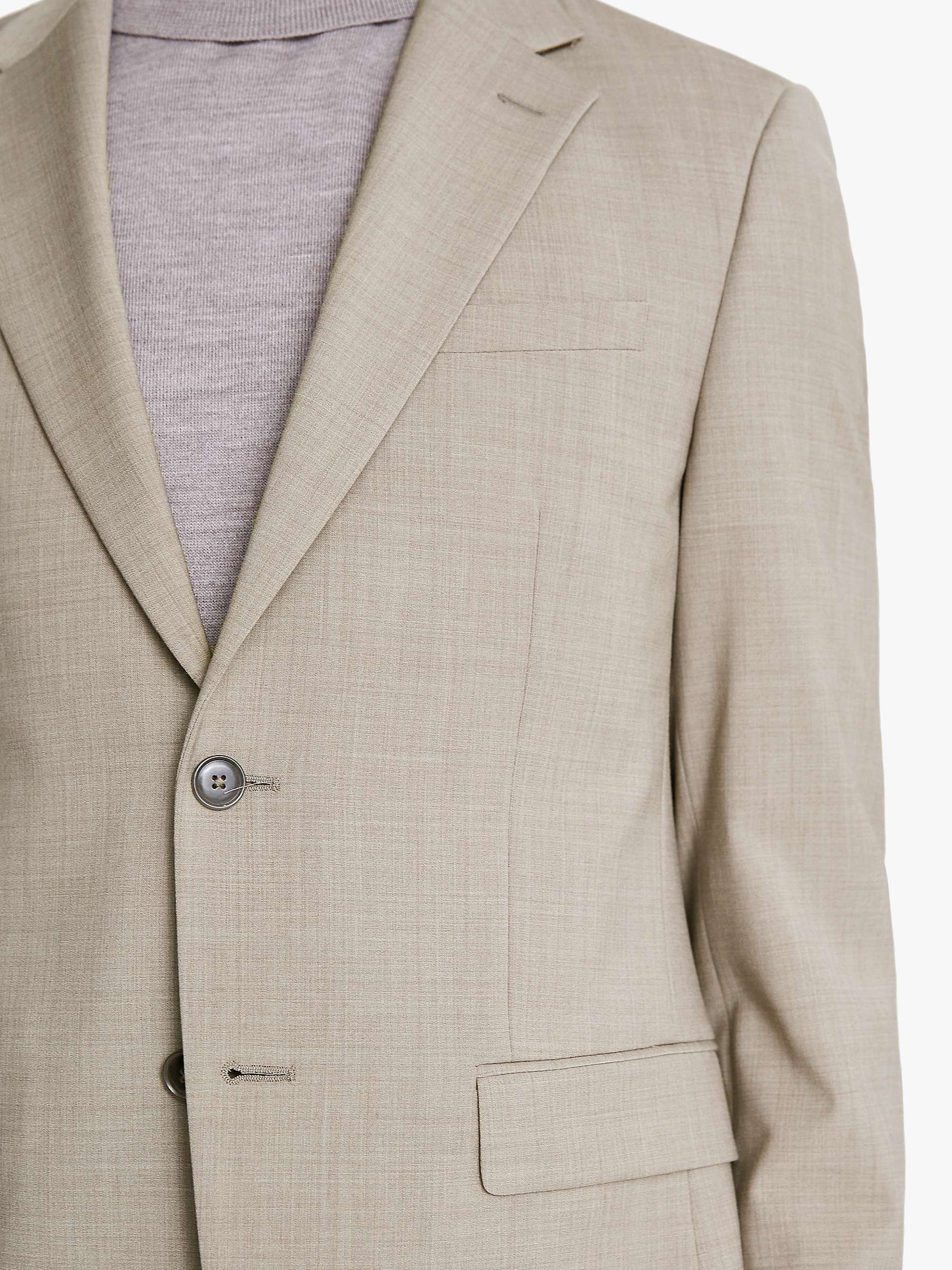 DKNY Slim Fit Wool Blend Suit Jacket, Taupe at John Lewis & Partners