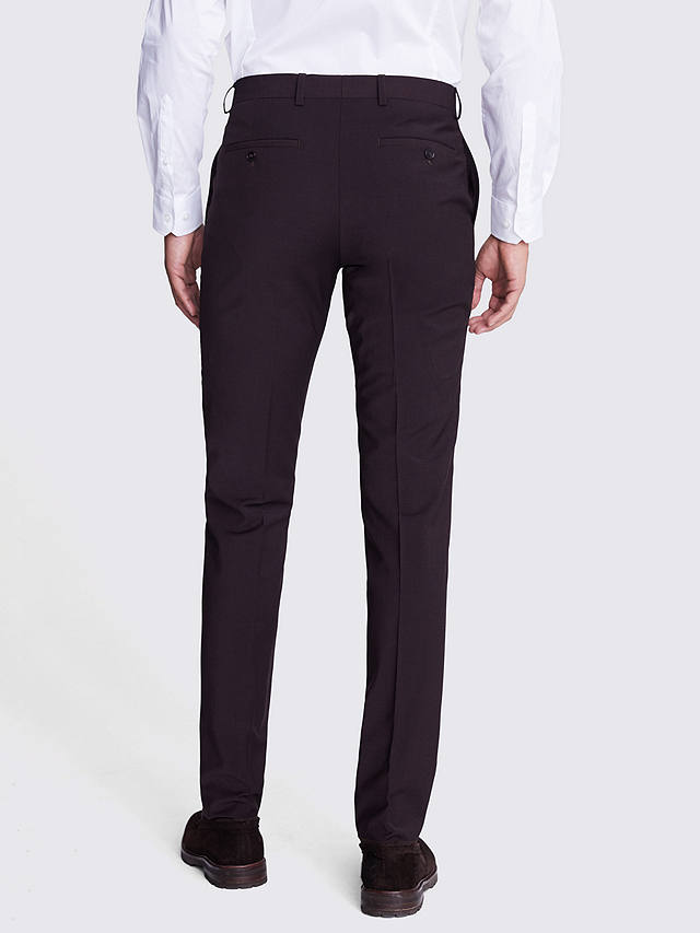 Moss x DKNY Slim Fit Wool Blend Suit Trousers, Claret