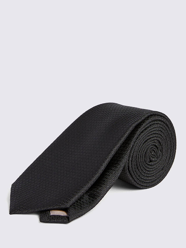 Moss Textured Tie, Black