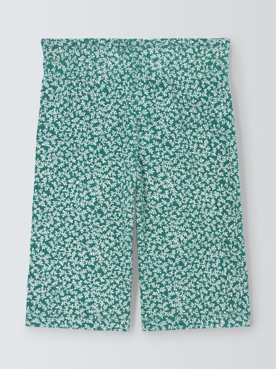 John Lewis Baby Leaf Print Trousers, Green, 0-3 months