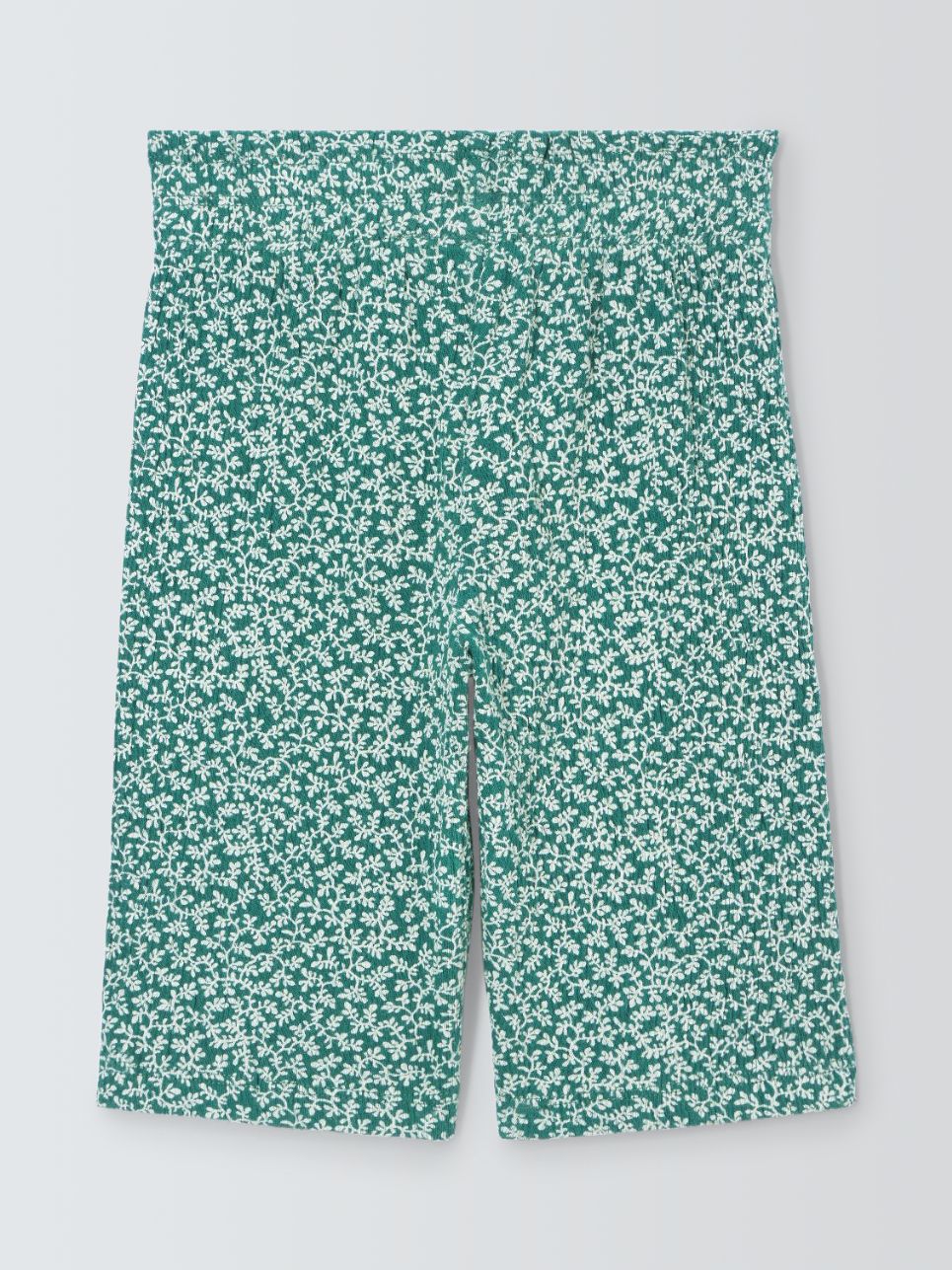 John Lewis Baby Leaf Print Trousers, Green, 0-3 months