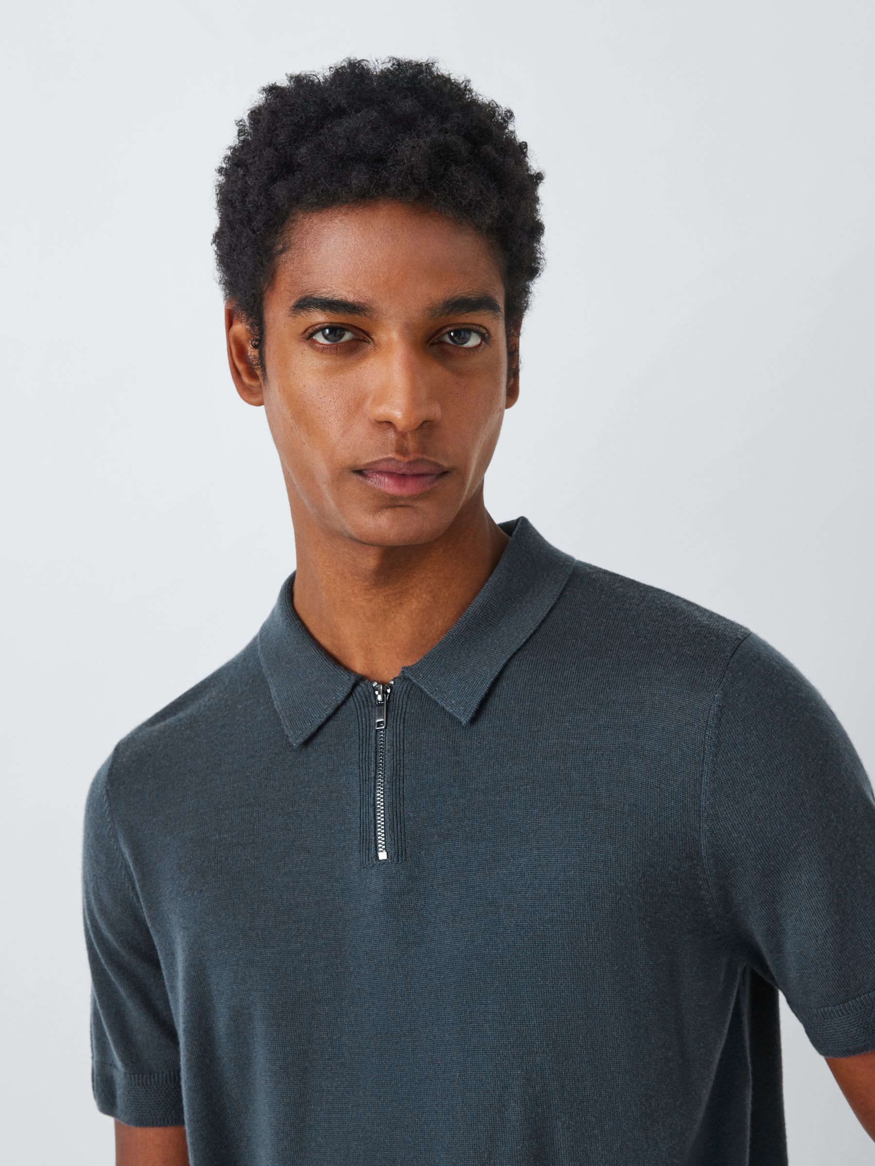Kin Merino Short Sleeve Polo Shirt at John Lewis & Partners