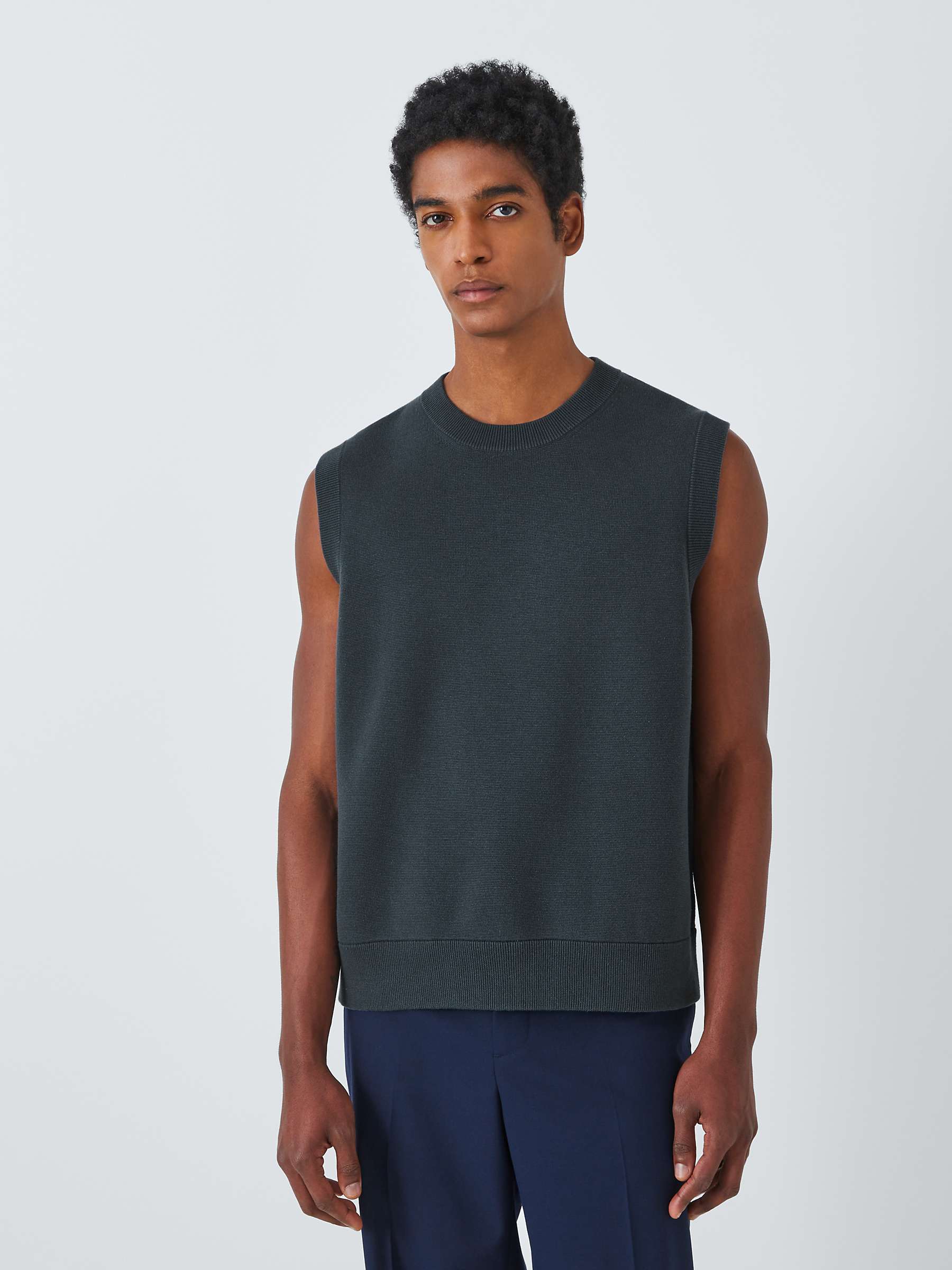 Buy Kin Cotton Milano Knitted Vest, Ombre Blue Online at johnlewis.com