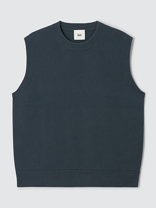Kin Cotton Milano Knitted Vest, Ombre Blue