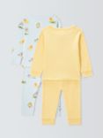 John Lewis Baby Safari Print Pyjamas, Pack of 2, Yellow/Multi, Yellow/Multi