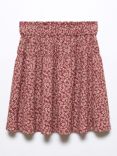 Mango Kids' Lucy Floral Print Skirt, Red/Multi