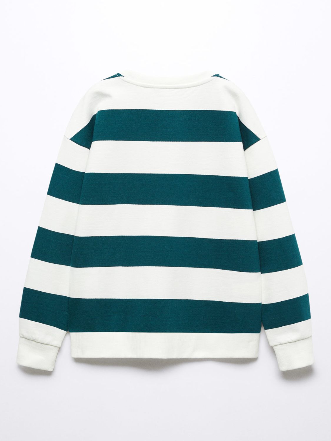 Buy Mango Kids' Medford Stripe Sweatshirt, Dark Green Online at johnlewis.com