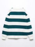 Mango Kids' Medford Stripe Sweatshirt, Dark Green