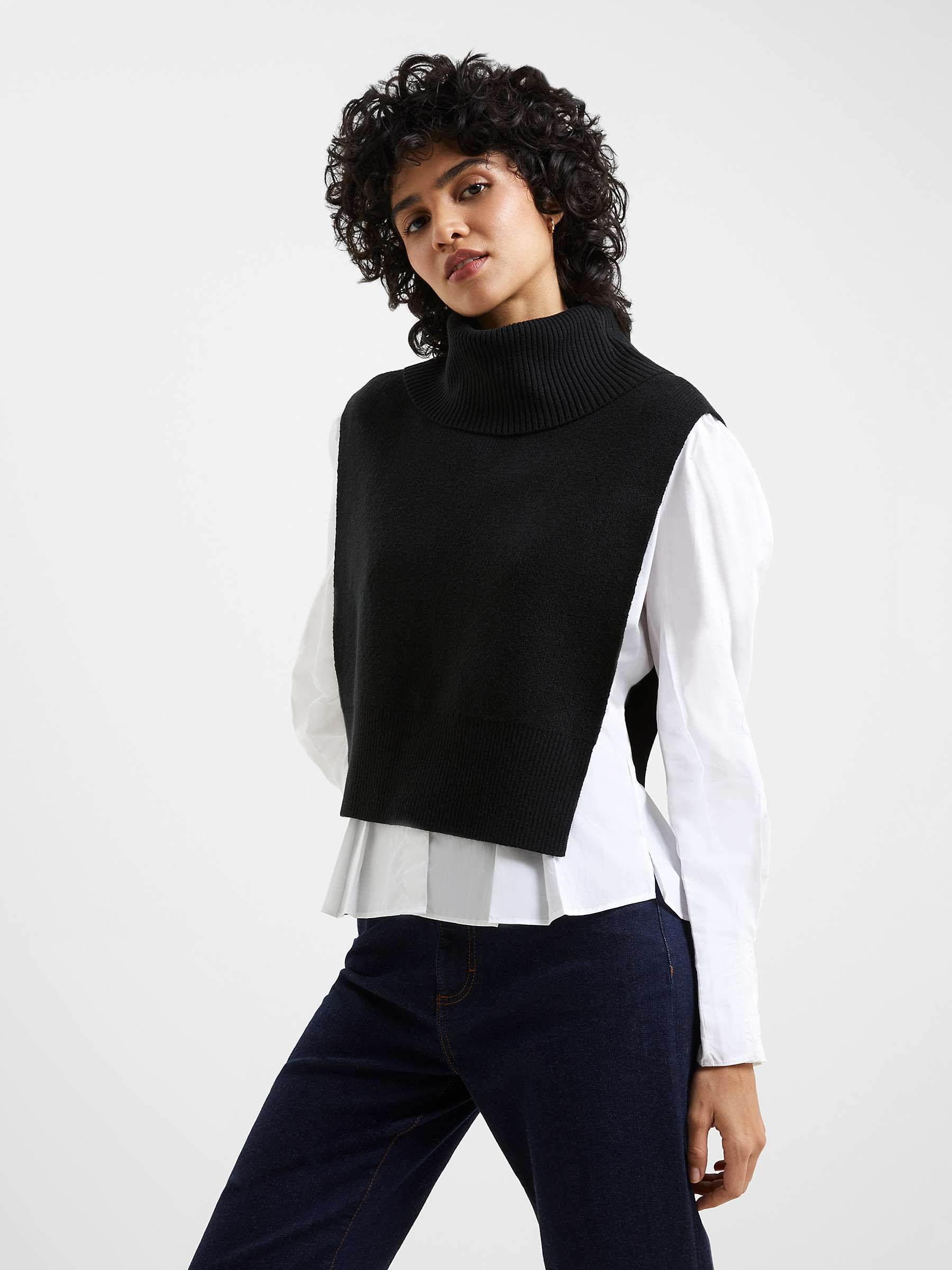 Buy French Connection Short Roll Neck Cloak Online at johnlewis.com