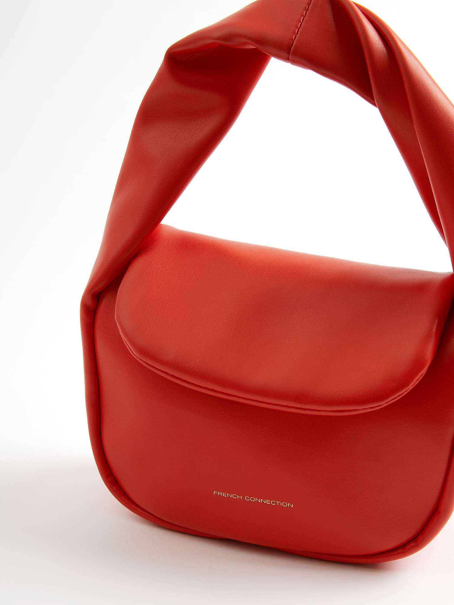 Buy French Connection Mini PU Handbag, Mandarin Red Online at johnlewis.com