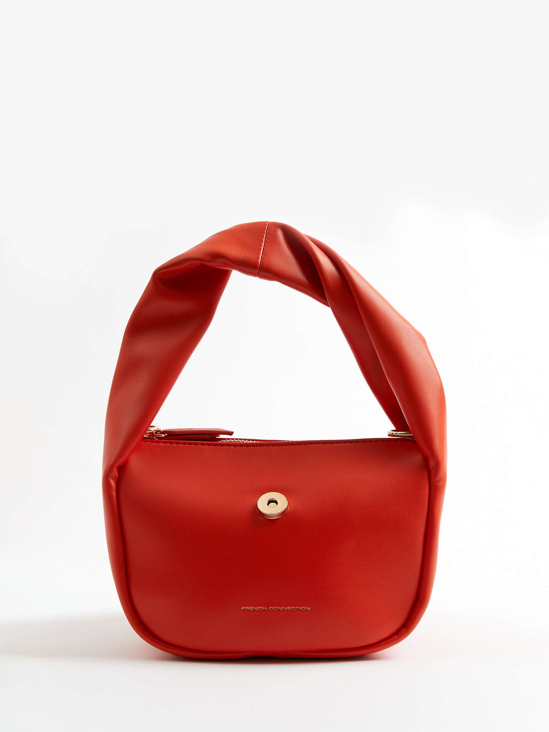 Buy French Connection Mini PU Handbag, Mandarin Red Online at johnlewis.com