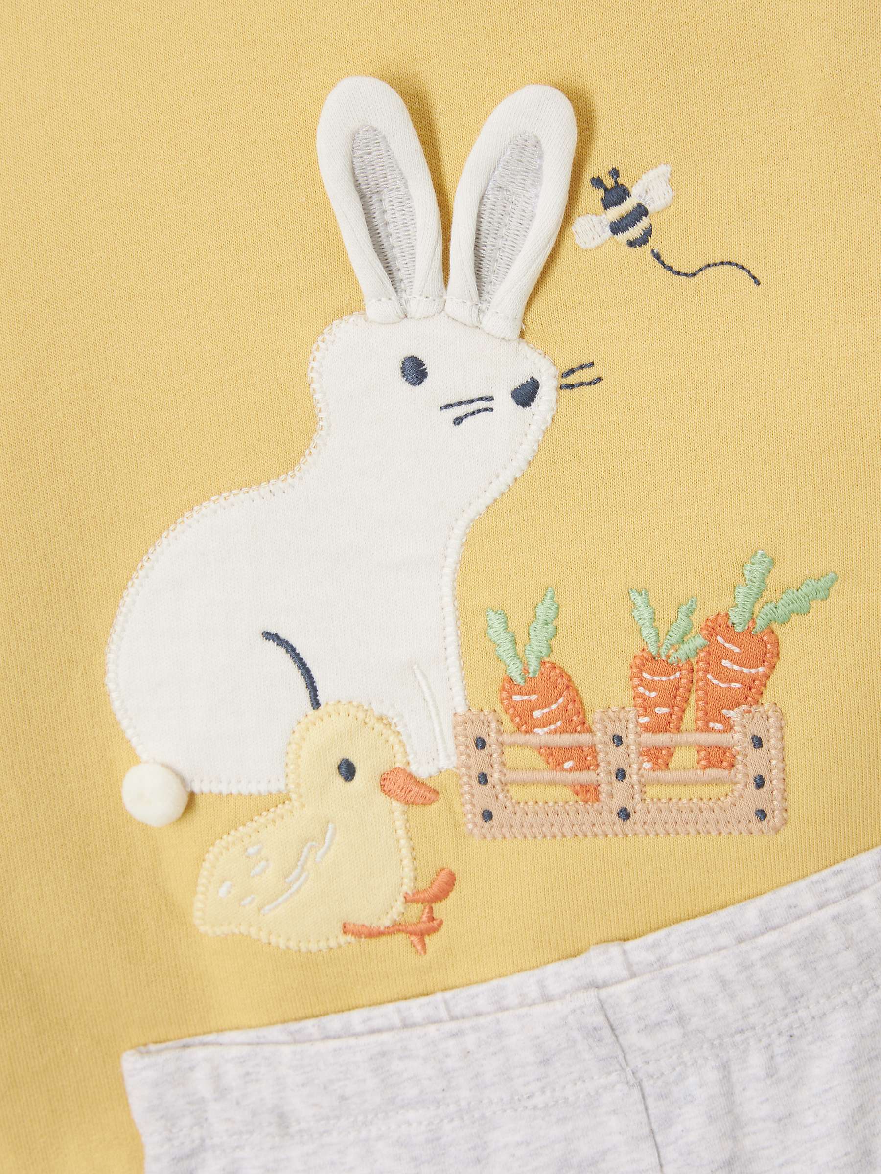 Buy John Lewis Baby Bunny Applique Sweatshirt & Leggings Set, Yellow/Multi Online at johnlewis.com
