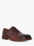 Dune Solihull Brogue Leather Oxford Shoes, Bordeaux