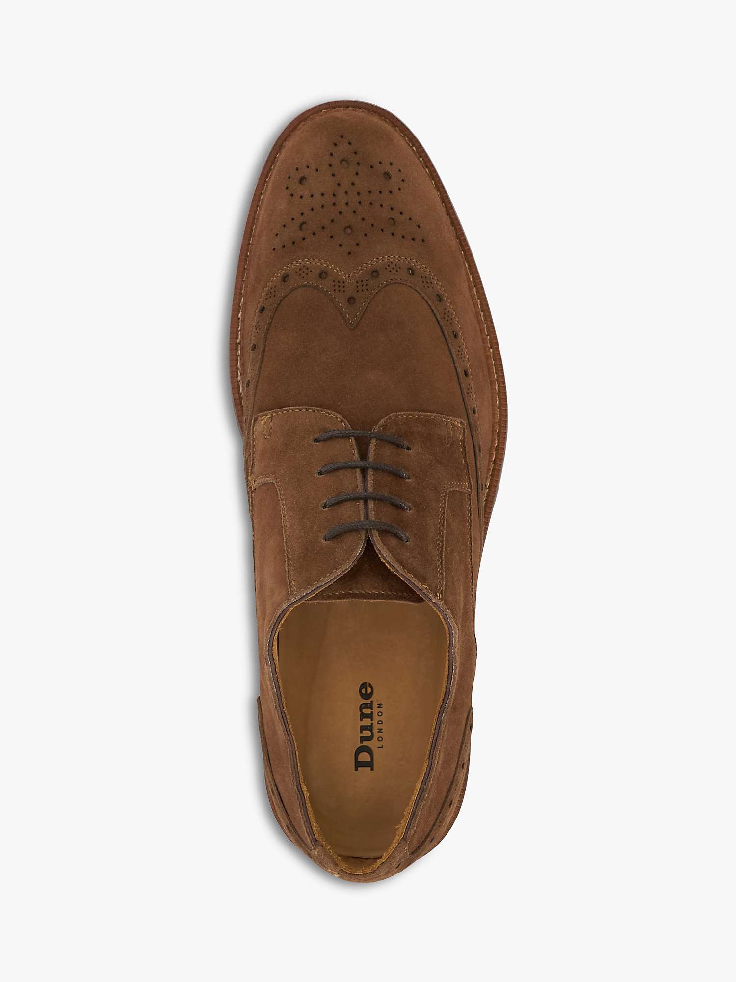 Buy Dune Spenccer Suede Wingtip Brogue Shoes, Brown Online at johnlewis.com
