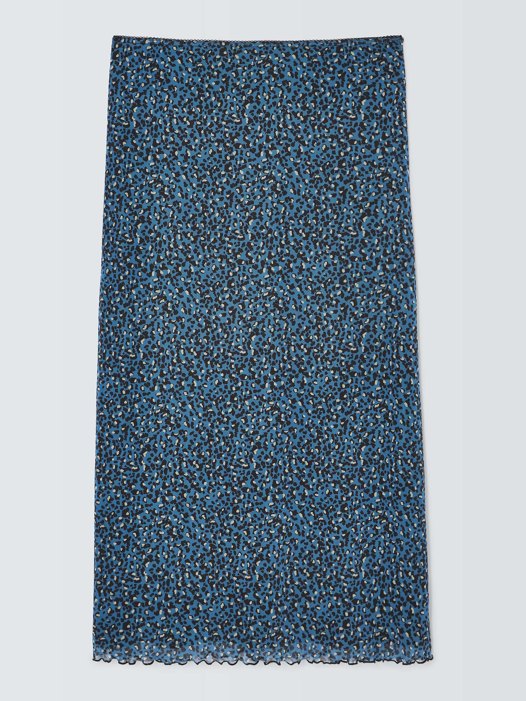 Buy John Lewis ANYDAY Mesh Animal Print Midi Skirt, Blue Online at johnlewis.com