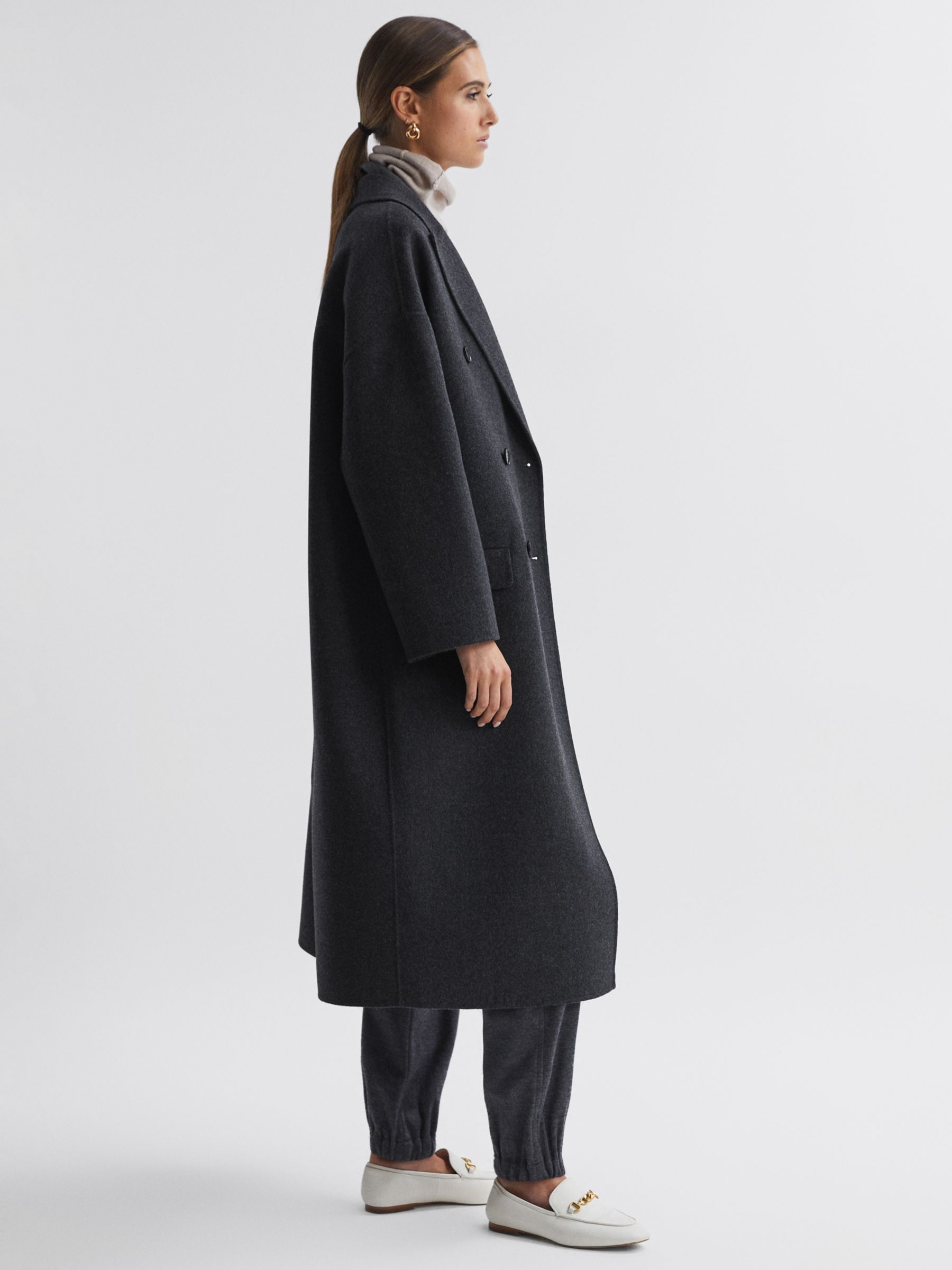 Reiss Petite Layah Long Double Breasted Coat