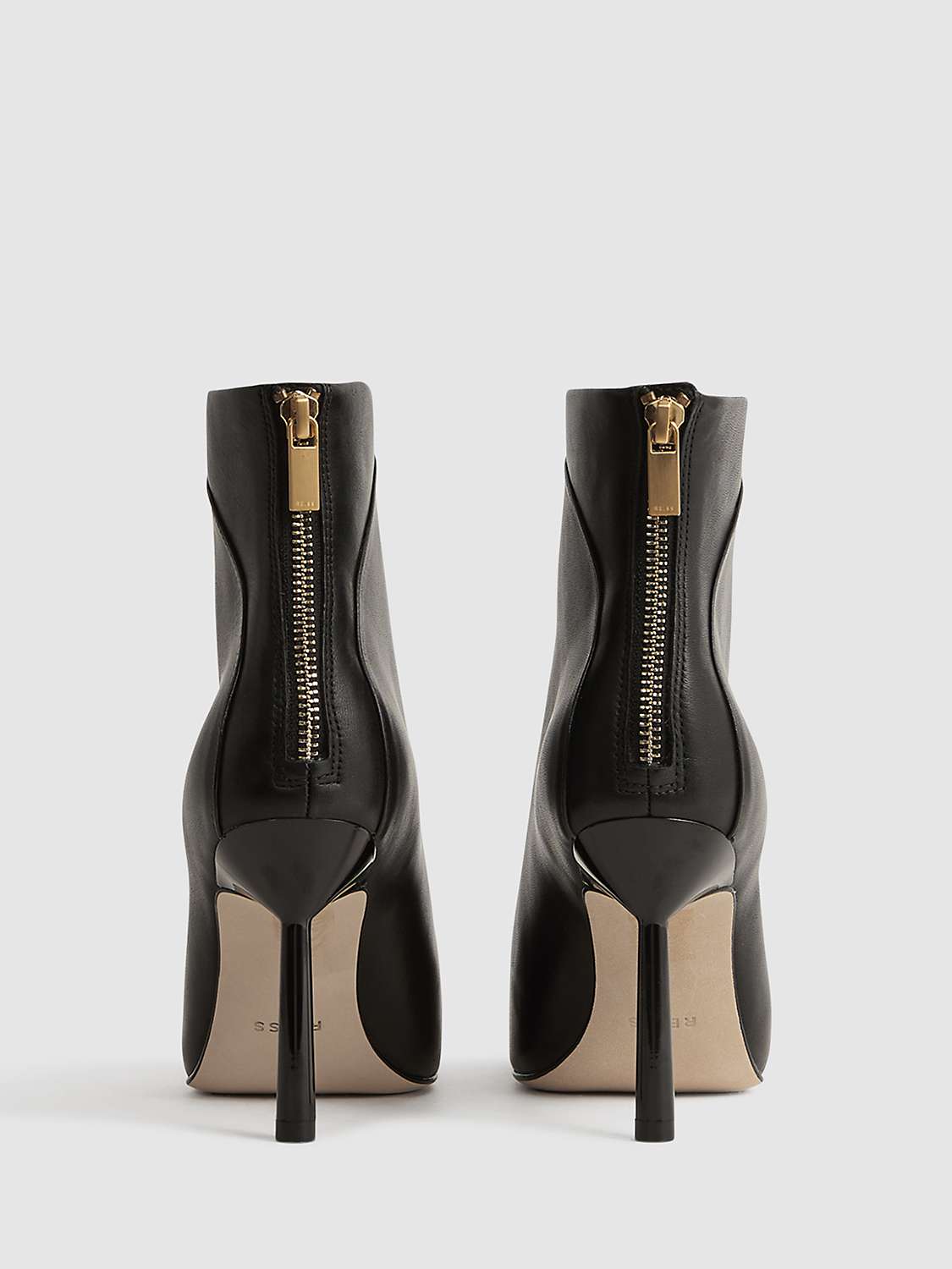 Buy Reiss Lyra Signature Leather Stiletto Ankle Boots Online at johnlewis.com