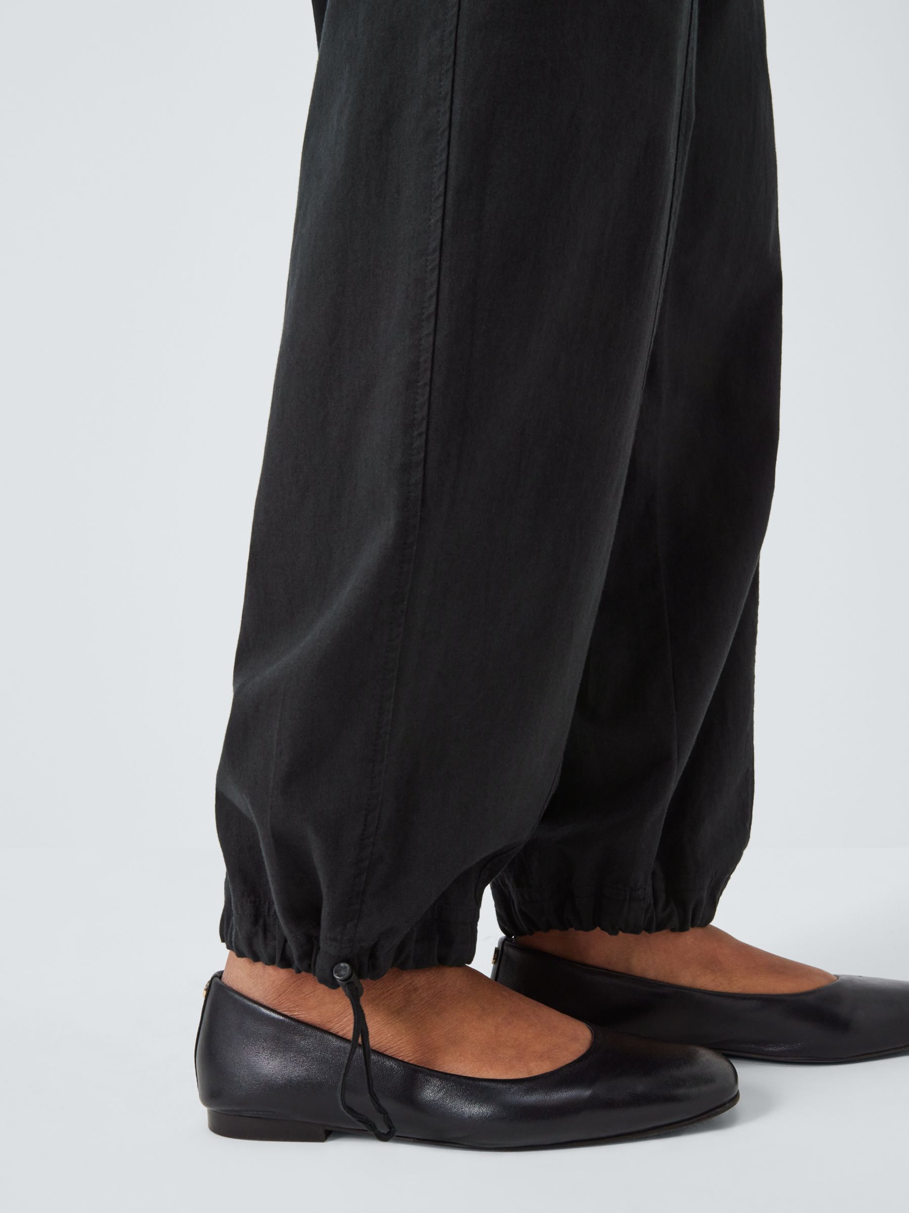 John Lewis ANYDAY Tie Utility Trousers, Black, 6