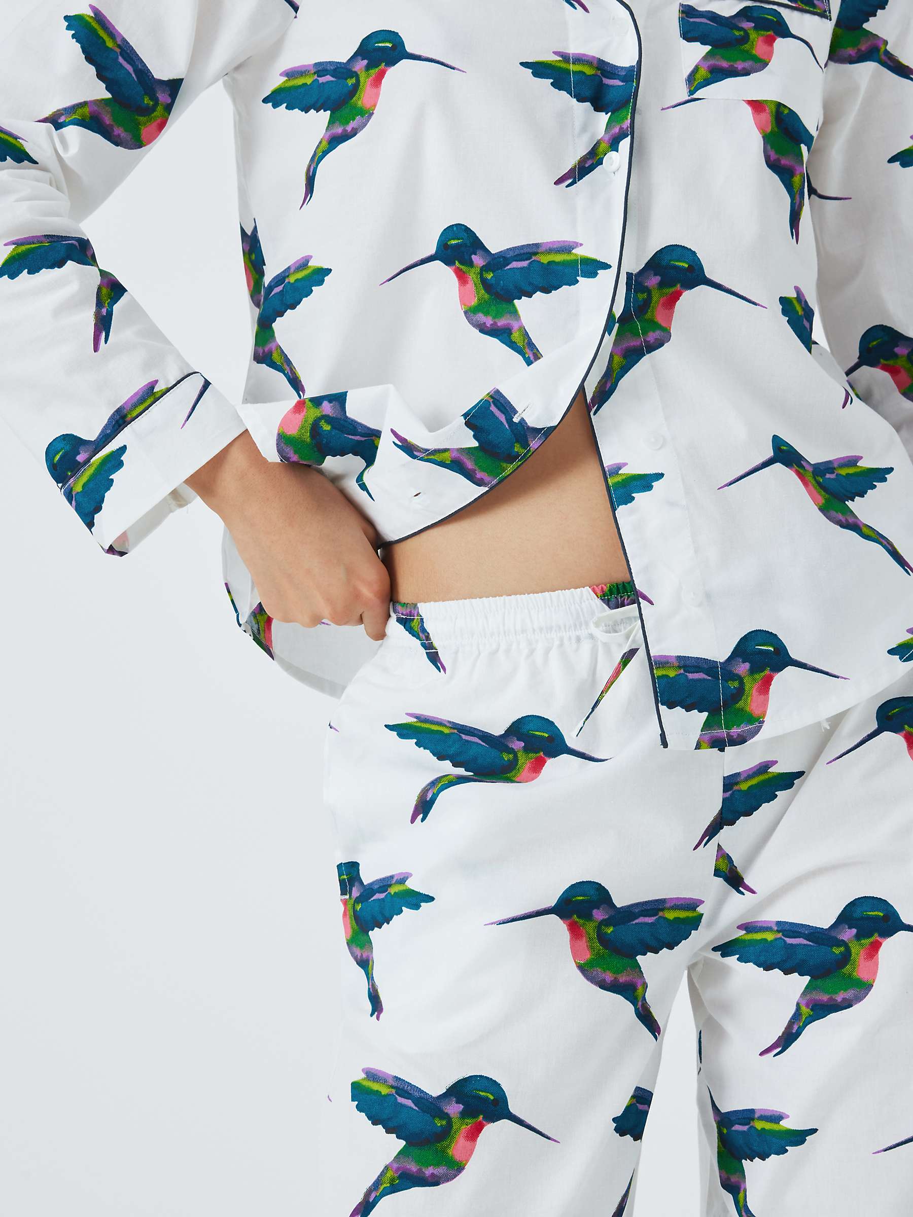 Buy Their Nibs Hummingbird Shirt Long Pyjama Set, Multi Online at johnlewis.com