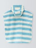 John Lewis ANYDAY Baby Stripe Lobster Towelling Poncho, Blue/Multi